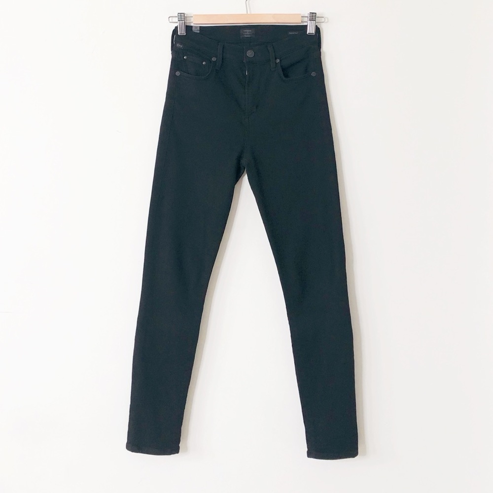 Citizens of Humanity Rocket Crop Skinny Super Stretch Ankle Black Jeans Size 25